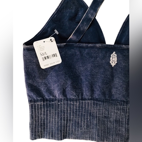Free People - Good Karma Cropped Top in Deep Navy M/L - Picture 13 of 16
